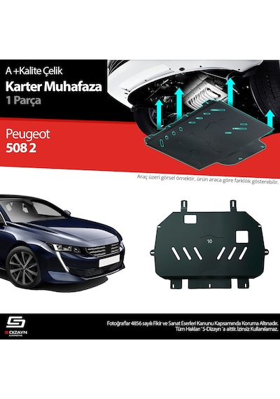 S-dizayn Peugeot 508 Çelik Karter Muhafaza 2019 Üzeri A+ Kalite