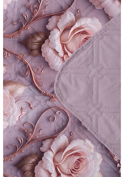 Bahar Renkleri 5d Çok Amaçlı Tek Kişilik Baskılı Pike & Yatak Örtüsü 160x220 Cm Çok Renkli