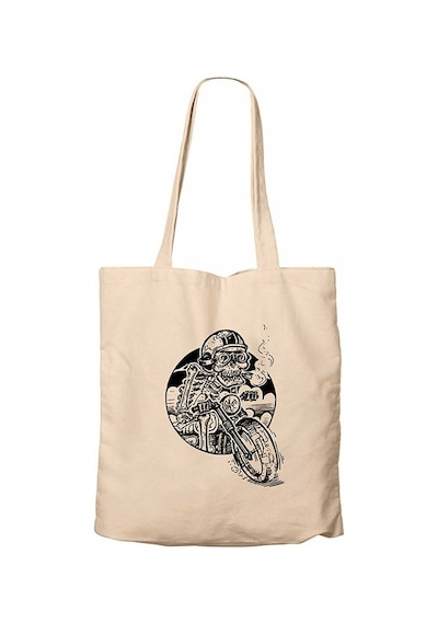 Skull Smoker Rider Krem Kanvas Bez Çanta Krem