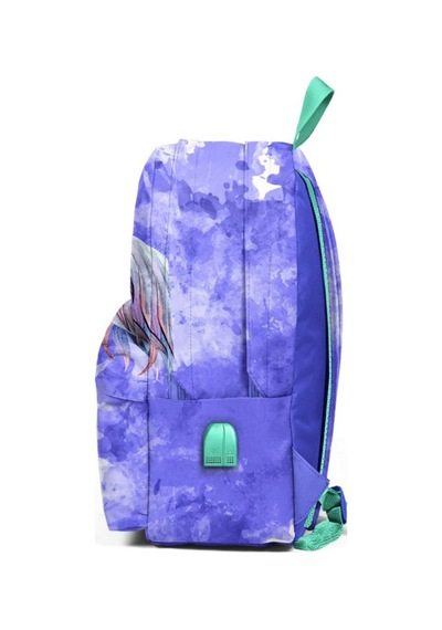 Coral High Mavi Unicornlar Üç Gözlü Sırt Çantası - USB+AUX Soketli 23422