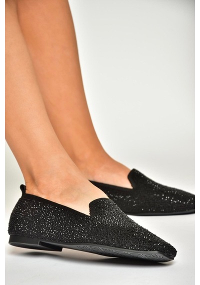 Fox Shoes U820113357 Siyah Triko Kadın Günlük Ayakkabı Siyah-triko Siyah