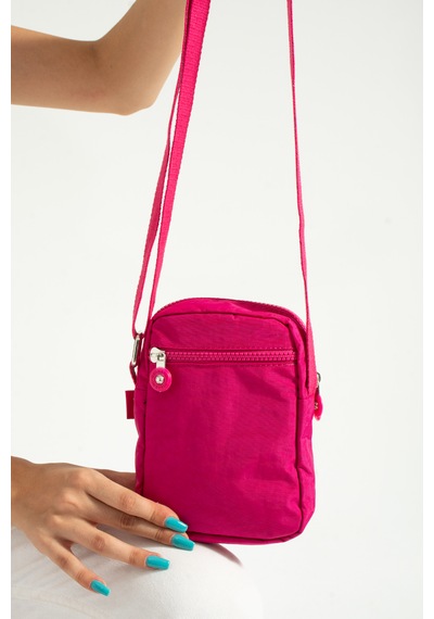 Nemo Bags Fuşya Unisex Telefonluk, Cüzdan, Kartlık, Çapraz Askılı Omuz Çantası, 18x13cm Fuşya
