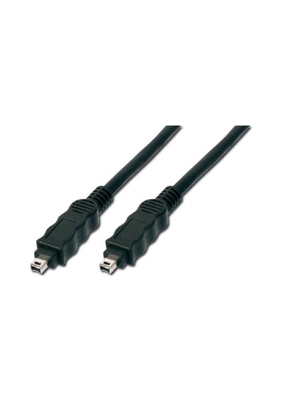 Firewire 400 Ieee 1394 Kablo, 4 Pin Erkek / 4 Pin Erkek, 1.80 Metre, Awg: 28, Ieee 1394-2008, Ul, Siyah Renk -18619