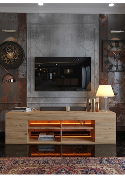 Resital Ledli Tv Ünitesi L1503-6 Çam Çam