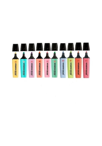 Stabilo Boss Pastel Fosforlu Kalem 10 Renk 6 Renk + 4 Yeni Renk Çok Renkli