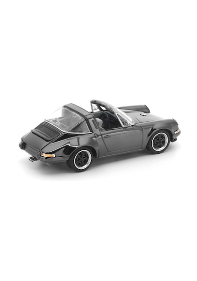 Pop Race 1:64 Porsche 911 Singer Targa Dark Chrome Edition Prdc001 Diecast Model Araba Siyah