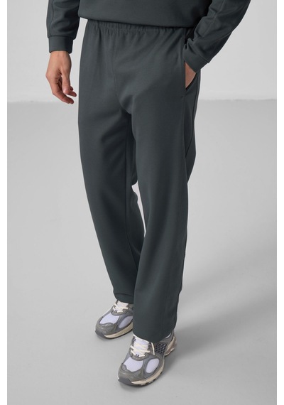 Haki Yüzeyi Dokulu Oversize Erkek Eşofman Takım - 85275 Haki