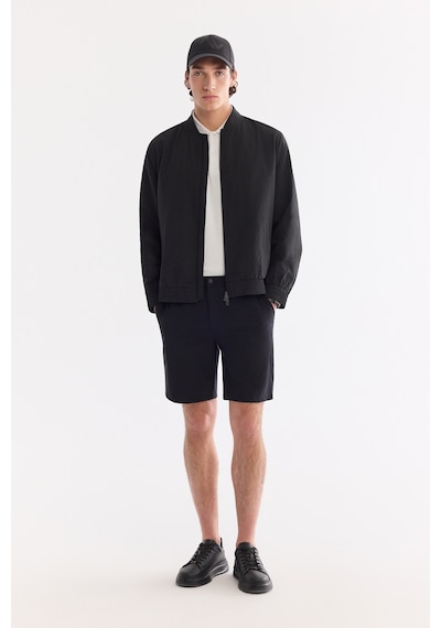 Avva Erkek Siyah Bomber Yaka Su İtici Rüzgar Geçirmez Hafif Mevsimlik Comfort Fit Mont A61y6059