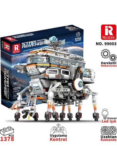Reobrix Technic 99003 Bilim İstasyonu Star Revenge:science Station Kumandalı&motorlu Yapı Blok Seti Building Blocks - 1378 Parça