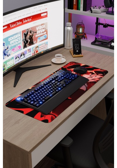 Helluva Boss Kaymaz Dikişli Kauçuk Oyuncu Mousepad V2 - 70x30 Xl Gaming Mouse Pad Fare Altlığı