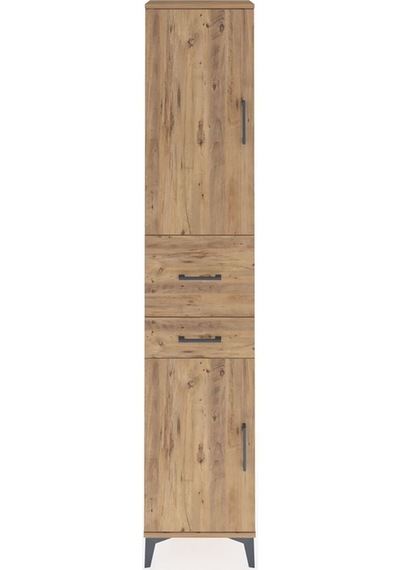 Arges Dolap 4 Raflı 2 Çekmeceli 2 Kapaklı 44x30x221 Çam-çam Çam
