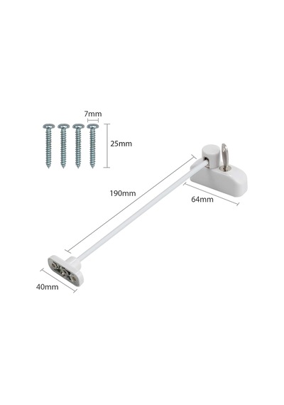 Kidmix 5 Adet X 2 Paket Halatlı Pvc Kapı Pencere Emniyet Kilidi - Beyaz Kablolu Pimapen Emniyet Mandalıı Altın Ve Çok Renkli
