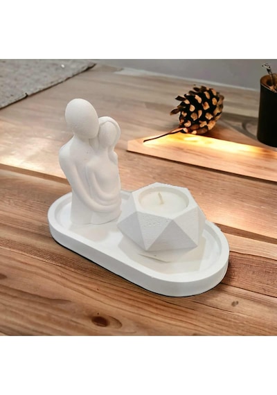 Bernami Mumluk Şamdanpinterest Dekoratif Sarılan Çift, Geometrik Mumluk Ve Yatay Stand Diğer