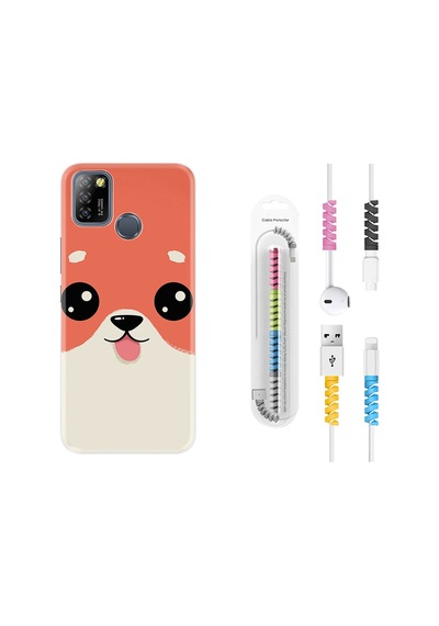 Infinix Smart 5 Kılıf Kablo Koruyuculu Sevimli Köpek 1731