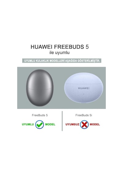 Microsonic Huawei Freebuds 5 Uyumlu Mat Silikon Kılıf Siyah