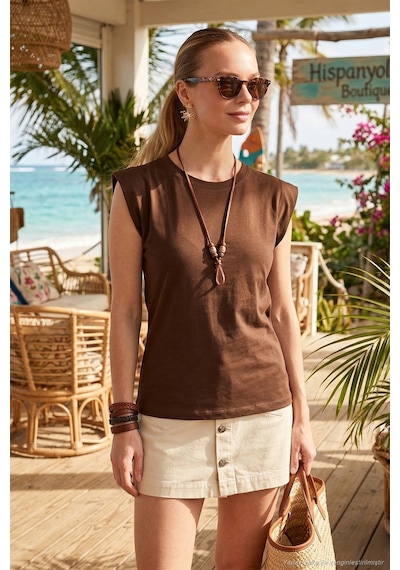 Lela Bayan T Shirt 5864019 Kahve