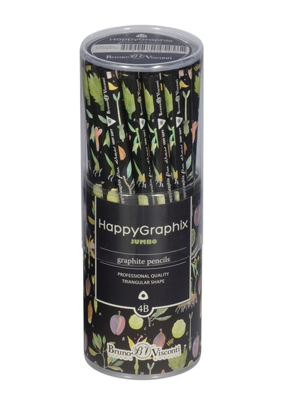 Bruno Visconti "happy Graphix" Jumbo Kurşun Kalem 4b 3.5 MM Botanik