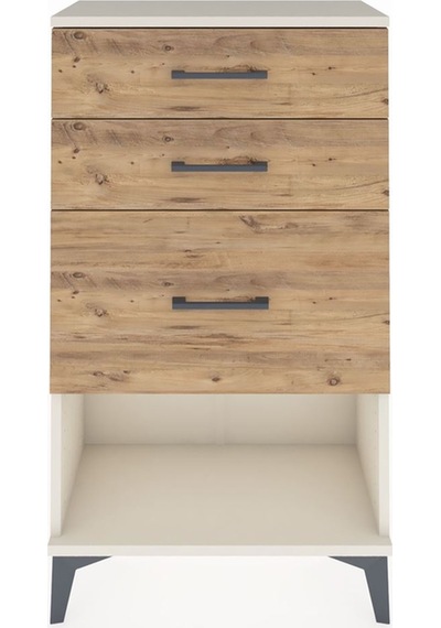 Arges Komodin 3 Çekmeceli 60x30x106 Aytaşı-çam Aytaşı