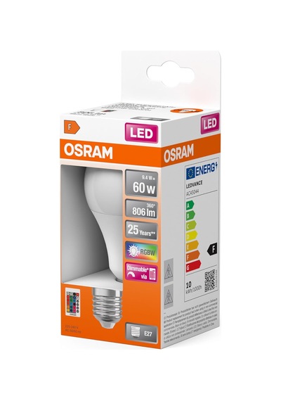 Star+ Rgbw Led Lamba E27 Tabanlı, Rgb Renkleri Uzaktan Kumanda İle Değiştirilebilir, 9 W, Klasik Ampul Şekli, 60 W A Diğer