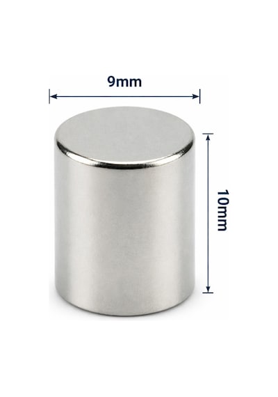 25 Adet - 9x10 Mm Neodyum Mıknatıs Neodim Magnet Yuvarlak
