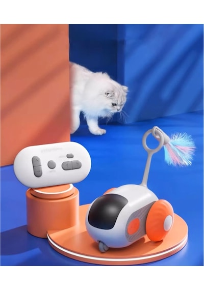 Uzaktan Kumandalı Robot Kedi Oyuncağı Gri - Turuncu