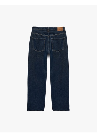 Koton Pamuklu Normal Bel Cepli Loose Fit Jean Pantolon Raw 7wam40207nd 63x