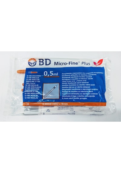 (100'Lu 2 Kutu) 0.5 Ml Bd Micro-Fine Plus İnsülin Enjektörü