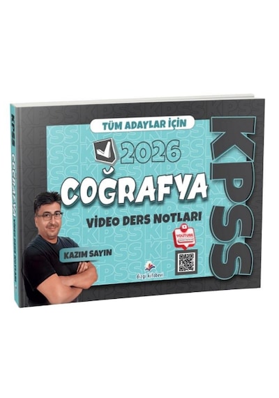 Dizgi Kitap 2026 Tüm Adaylar İçin Kpss Coğrafya Video Ders Notları Kazım Sayın