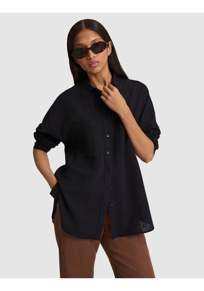 Pierre Cardin Kadın Siyah Gömlek Desenli 50328624-vr046