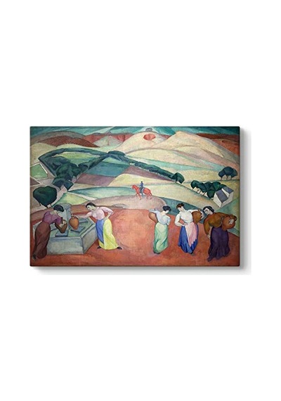 Ayrex Rivera - At The Fountain Of Toledo Tablosu - 90x60cm