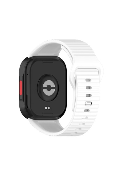 Redmi Watch 6 Silikon Kordon Tırtıklı Suya Dayanıklı Tasarım Beyaz