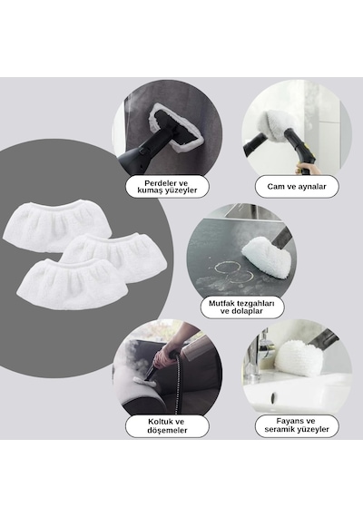 Alf Bt-121 Steam Force Handy Buharlı Temizleyici İle Uyumlu Mop Bez Seti