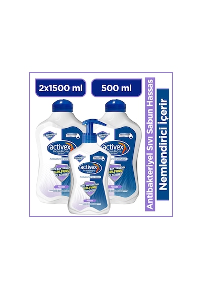 Activex Hassas Sıvı Sabun 2 x 1500 ML + 500 ML