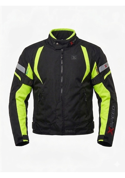 Xspeed Malibu 4 Mevsimlik Korumalı Motosiklet Montu Yeni Sezon Neon
