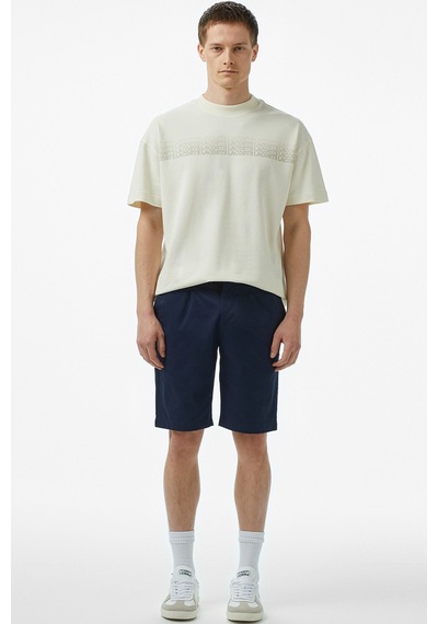Lacoste Men's Tapered Fit Cotton Bermuda Shorts Erkek Pamuklu Bermuda Şort Lacivert