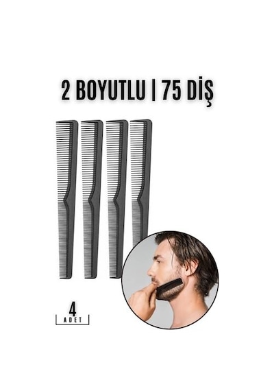 Zenvac Sakal Bıyık Saç Tarağı 4 Lü Set Jess Design Zenvac29