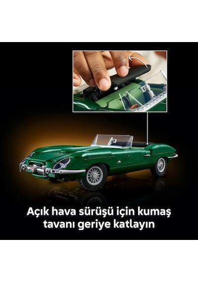 LEGO® Icons Jaguar E-Type 11381 - Yetişkinler için Gerçekçi Detaylar İçeren Yaratıcı Spor Araba Modeli Yapım Seti (1673 Parça)