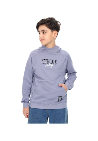 Toontoy Kids Toontoy Erkek Çocuk Relax Fit Kapüşonlu Cepli Reglan Kol Baskılı Sweatshirt - 2 İplik Koyu Gri Toontoy Kids Toontoy Erkek Çocuk Relax Fit Kapüşonlu Cepli Reglan Kol Baskılı Sweatshirt - 2 İplik Koyu Gri