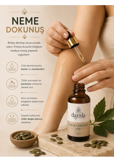 Biodamla Natural Kabak Çekirdeği Yağı 100 Ml