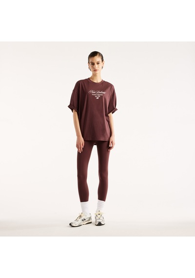 New Balance Pressed Flowers Memories Oversized Kadın Kahverengi T-shirt Wt6289qp-ylr
