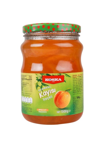 Koska Kayısı Reçeli 1,5 Kg - Lezzetli Kahvaltılık 3'li Ekonomik Paket - 3 Adet Tarı