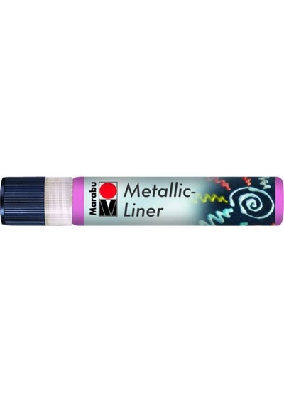 Marabu Metallic Liner Boyutlu Boncuk Boyası 25Ml 733 Pembe