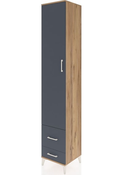 Hyperion Dolap 3 Raflı 2 Çekmeceli Tek Askılı 44x44x243 Çam-antrasit Aytası Hyperion Dolap 3 Raflı 2 Çekmeceli Tek Askılı 44x44x243 Çam-antrasit Aytası