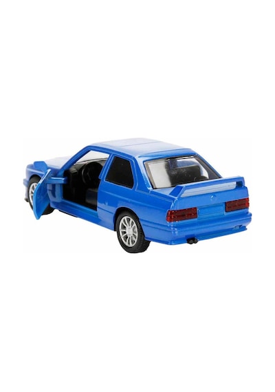Bmw M3 E30 Işıklı Sesli 1:36 Ölçekli Metal Çek-bırak Mekanizmalı Kapıları Açılabilir Oyuncak Araba Mavi