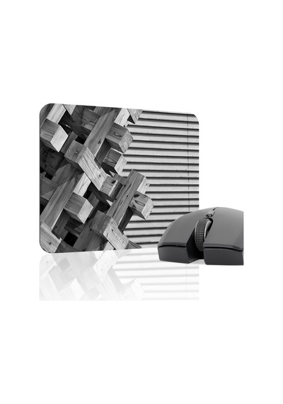 Brütalist Tarz Kaymaz Dikişli Kauçuk Oyuncu Mousepad V2 - 22x18 Gaming Mouse Pad Fare Altlığı