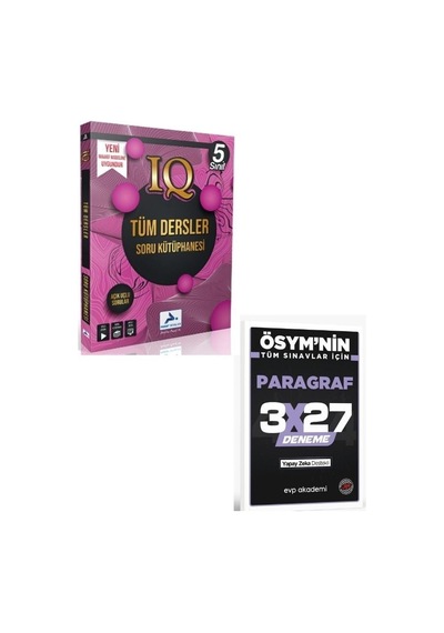 Paraf 2027 5. Sınıf Iq Tüm Dersler Soru Kütüphanesi+ Evp Akademi Paragraf