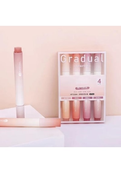 Gradual Pembe Soft Renkler 4lü Fosforlu Kalem Seti Pembe