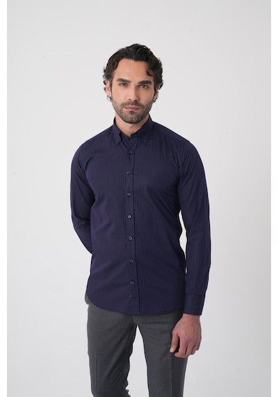 Bisse Regular Fit Erkek Uzun Kol Cepsiz Pamuk Lacivert Gömlek Gmczg250134 C39 Lacivert