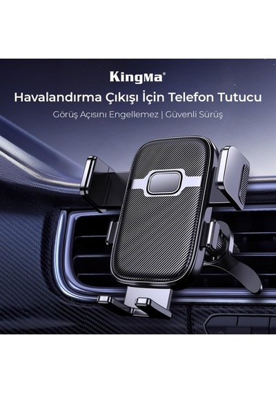 Kingma Metal Kancalı Havalandırma Destekli Araç İçi Telefon Tutucu 2 Mixed