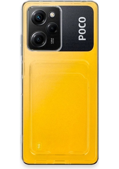 Newface Xiaomi Poco X5 Pro 5g Kılıf Kart Şeffaf Silikon - Şeffaf Şeffaf